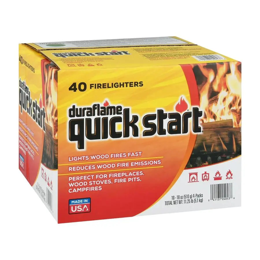 Quick Start Firelighters 40 Count Case Instant, Clean amp Reliable Fire Starting for Fireplaces, Grills, Fire Pits amp Camping A
Quick Start Firelighters 40 Count Case Instant, Clean amp Reliable Fire Starting for Fireplaces, Grills, Fire Pits amp Camping A