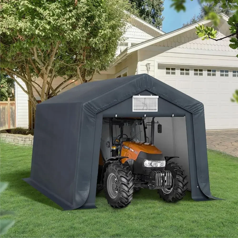 Carport Storage Shed 10x15 t Portable, Heavy Duty Car Port Garage Shelter with Sidewalls and Roll Up Door Automobile Boat Motorc
Carport Storage Shed 10x15 t Portable, Heavy Duty Car Port Garage Shelter with Sidewalls and Roll Up Door Automobile Boat Motorc