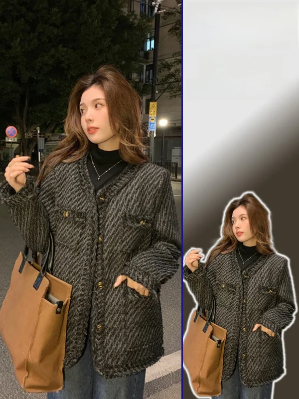 Slimming round Ne Single Button Cardigan Spring Autumn New Sle Small Fraance Sle Casual Loose Fit Long Sve Coat
Slimming round Ne Single Button Cardigan Spring Autumn New Sle Small Fraance Sle Casual Loose Fit Long Sve Coat