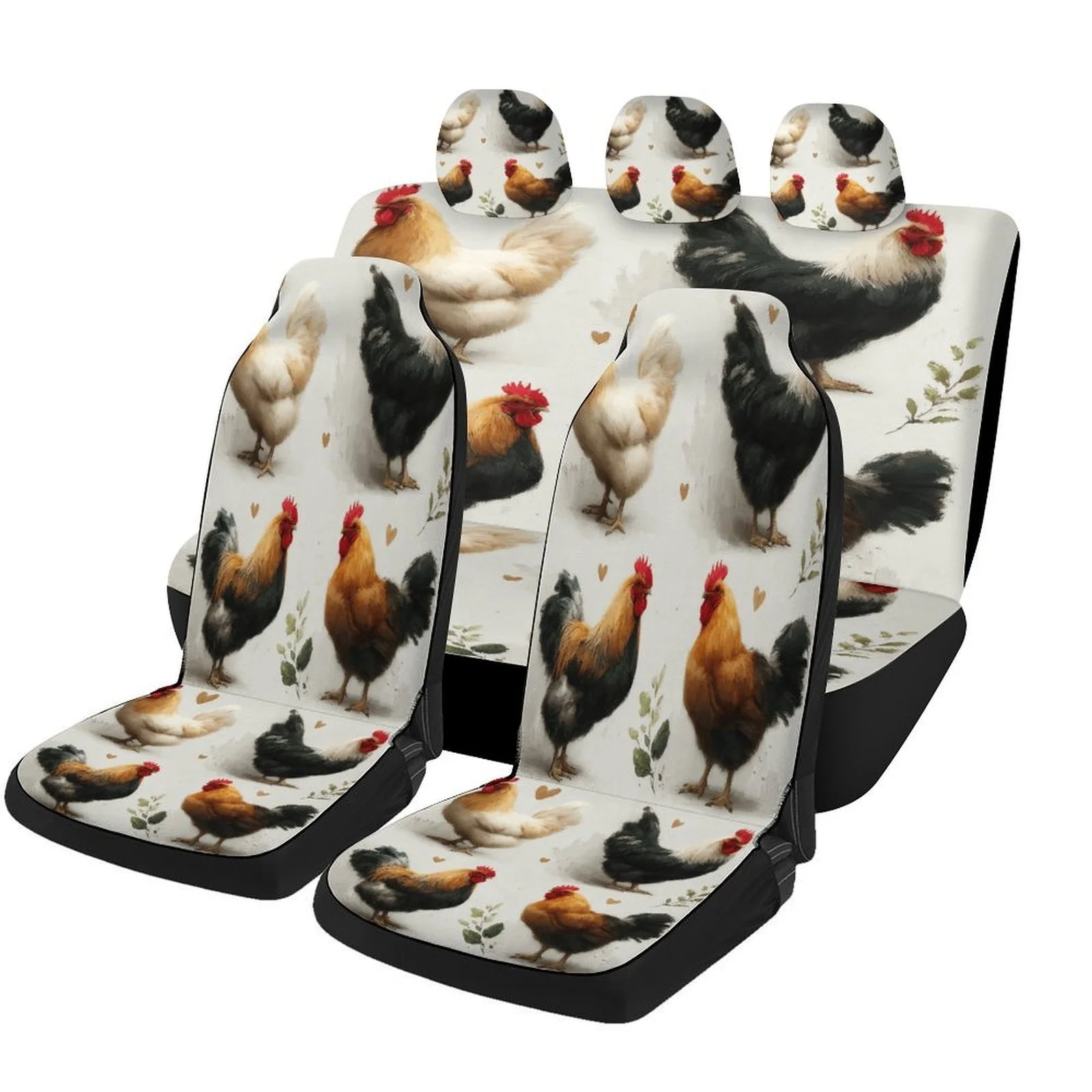 Набор чехлов на автомобильные сиденья на тему цыплят для большинства автомобилей, модные новые защитные чехлы для автомобильных сидений, полный комплект, универсальный чехол для автомобильных сидений
Набор чехлов на автомобильные сиденья на тему цыплят для большинства автомобилей, модные новые защитные чехлы для автомобильных сидений, полный комплект, универсальный чехол для автомобильных сидений