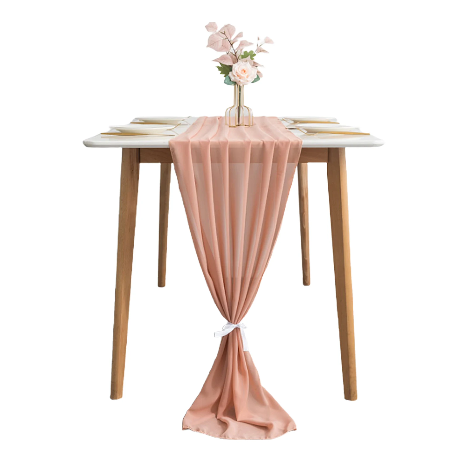 Solid Color Table Runner Simple Chiffon Fabric Tablecloth For Wedding Banquet Home Festival Party Decoration Supplies
Solid Color Table Runner Simple Chiffon Fabric Tablecloth For Wedding Banquet Home Festival Party Decoration Supplies
