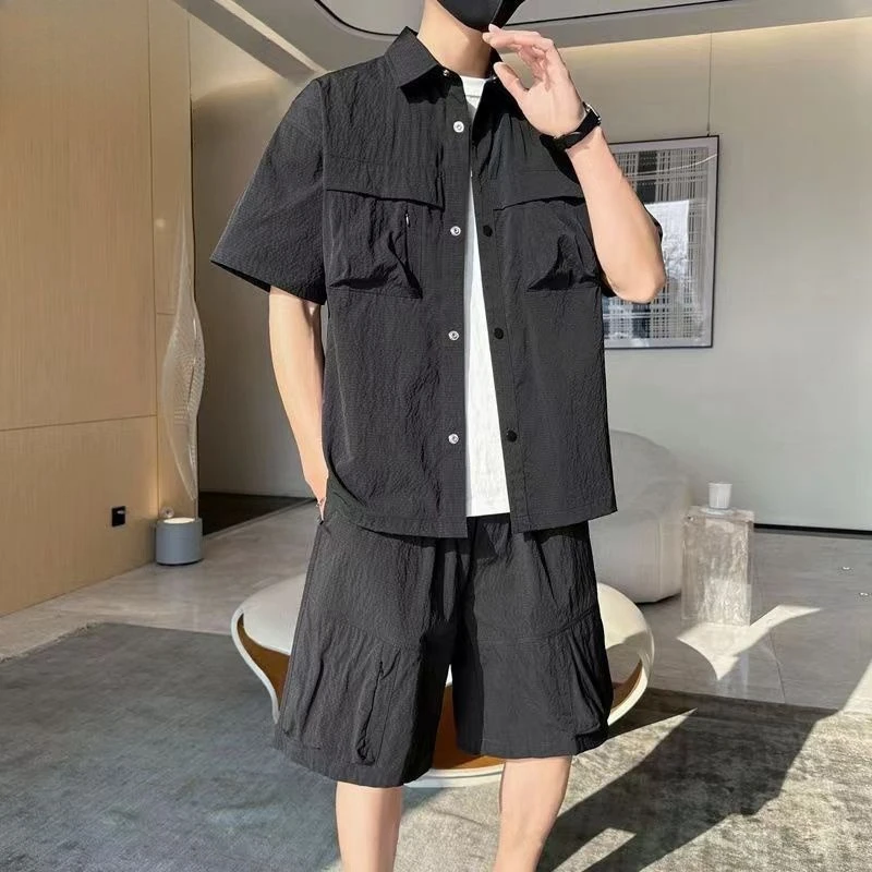 Men's 2-Piece Summer Outfit Workwear Shorts and Short Sleeve Shirt Loose Fit Cooling Fabric Trendy
Men's 2-Piece Summer Outfit Workwear Shorts and Short Sleeve Shirt Loose Fit Cooling Fabric Trendy
