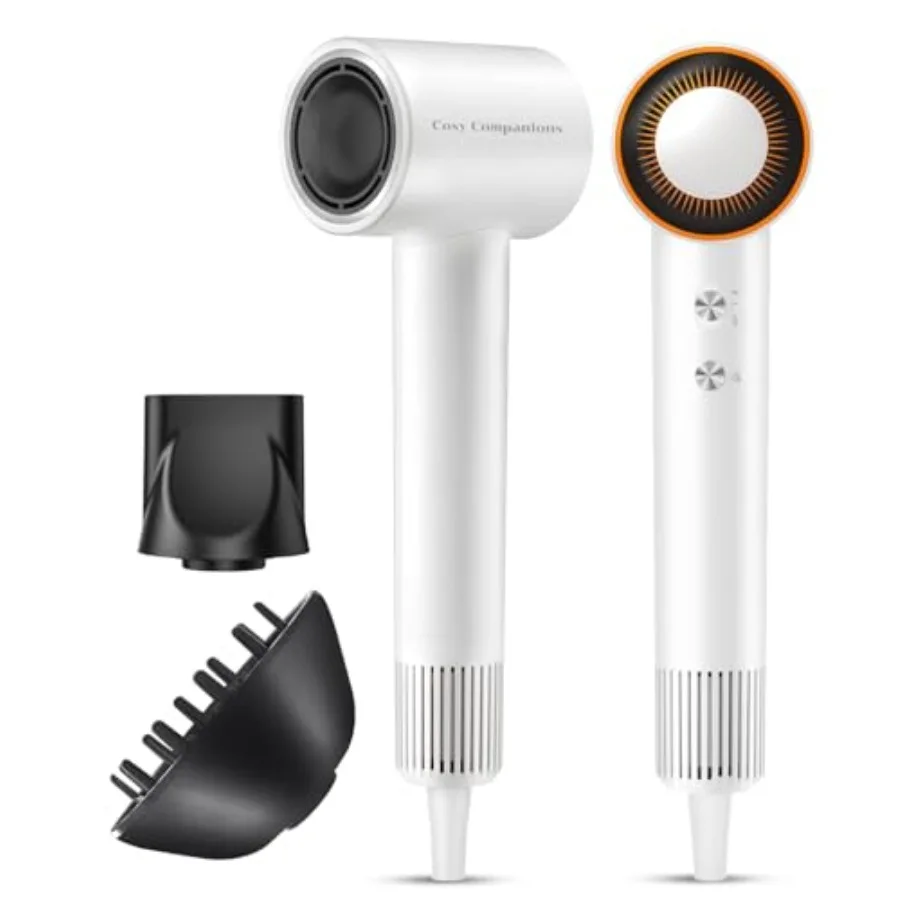 Salon travel hair dryer with 150000 RPM motor, white ABS plastic, fast-drying with 500 million negative ions, lightweight and t
Salon travel hair dryer with 150000 RPM motor, white ABS plastic, fast-drying with 500 million negative ions, lightweight and t