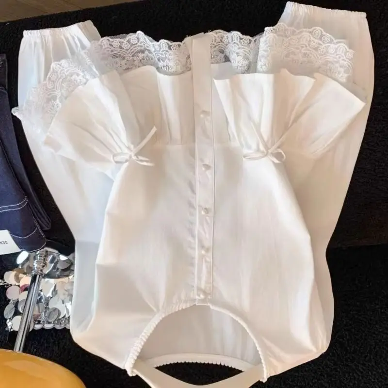 French Sweet Lace Blue Shirt Women's Spring New Foreign Style Ruffle Edge Skirt Long Sleeve Top Simple Commuting Korean Version
French Sweet Lace Blue Shirt Women's Spring New Foreign Style Ruffle Edge Skirt Long Sleeve Top Simple Commuting Korean Version