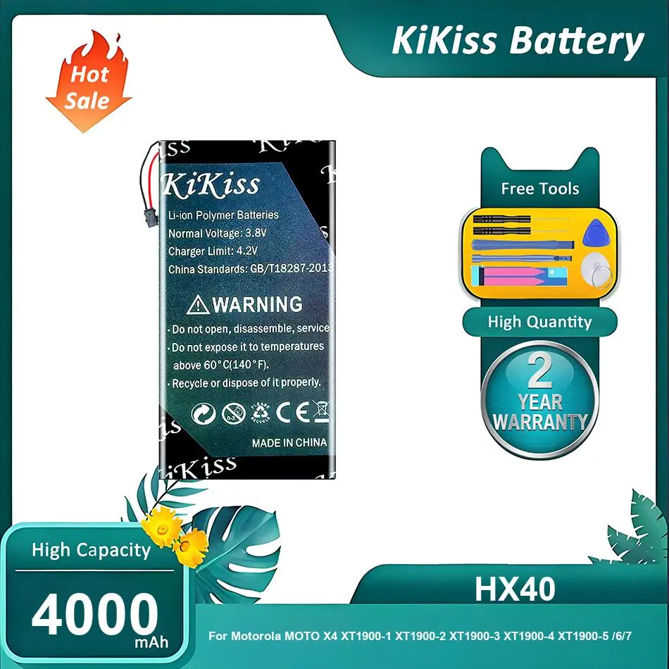 KiKiss Battery For Motorola MOTO X4 XT1900-1 XT1900-2 XT1900-3 XT1900-4 XT1900-5/6/7,HX40,4000mAh
KiKiss Battery For Motorola MOTO X4 XT1900-1 XT1900-2 XT1900-3 XT1900-4 XT1900-5/6/7,HX40,4000mAh