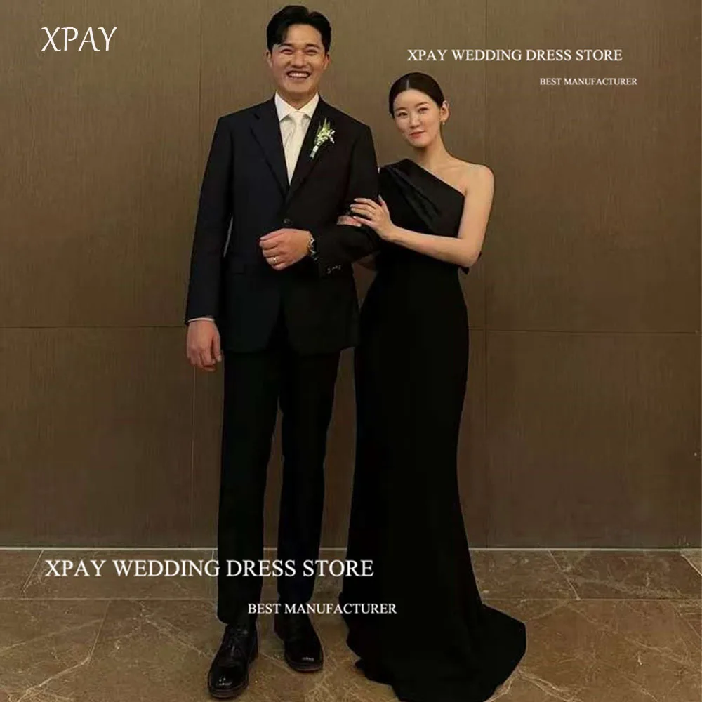 XPAY Simple Black Mermaid One-Shoulder Evening Dresses Zipper/Corset Back Floor-Length Korea Wedding Dress PhotoShoot Customized
XPAY Simple Black Mermaid One-Shoulder Evening Dresses Zipper/Corset Back Floor-Length Korea Wedding Dress PhotoShoot Customized