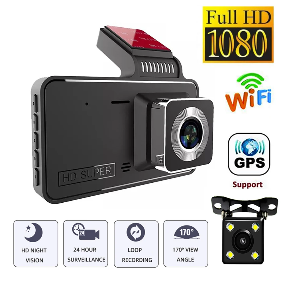 Видеорегистратор Wi-Fi Автомобильный видеорегистратор заднего вида 1080P Full HD Автомобильный видеорегистратор Видеорегистратор Автоматический парковочный монитор Автомобильный черный ящик Ночное видение GPS
Видеорегистратор Wi-Fi Автомобильный видеорегистратор заднего вида 1080P Full HD Автомобильный видеорегистратор Видеорегистратор Автоматический парковочный монитор Автомобильный черный ящик Ночное видение GPS