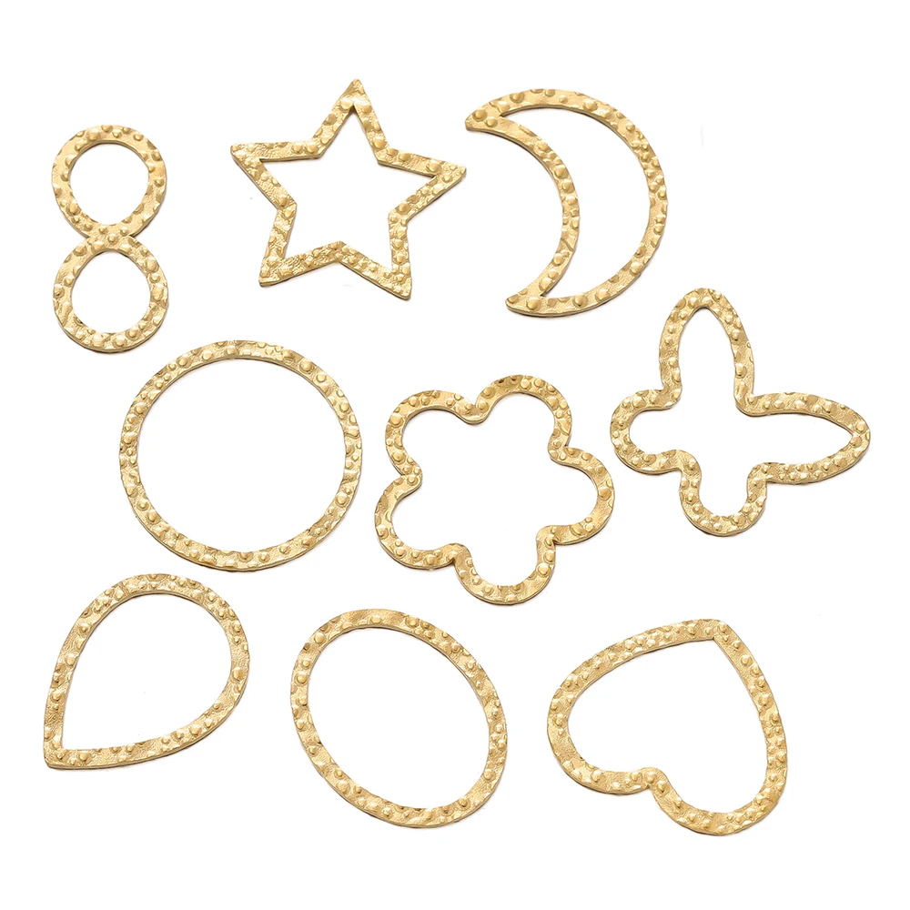 6Pcs/lot Stainless Steel Charm Connectors Embossed Heart Round Star Shape Frame Blank Pendant for DIY Jewelry Making Accessories
6Pcs/lot Stainless Steel Charm Connectors Embossed Heart Round Star Shape Frame Blank Pendant for DIY Jewelry Making Accessories