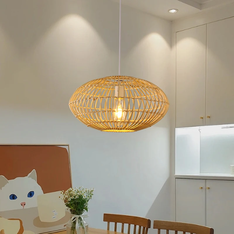 Chinese Style Rattan Bamboo Pendant Lights Vintage Hand Woven Hanging Lamp Living Room Decoration Retro Kitchen Light Fixtures
Chinese Style Rattan Bamboo Pendant Lights Vintage Hand Woven Hanging Lamp Living Room Decoration Retro Kitchen Light Fixtures