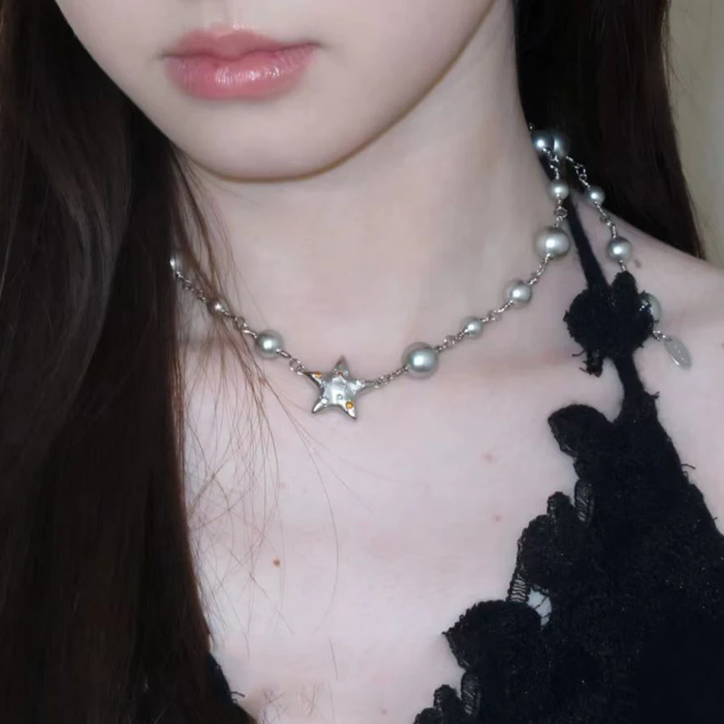 Y2K Jewelry Pearl Shiny Colorful Star Necklace for Women Vintage Korean Fashion Charm Punk Aesthetic Pendant Necklace Accessorie
Y2K Jewelry Pearl Shiny Colorful Star Necklace for Women Vintage Korean Fashion Charm Punk Aesthetic Pendant Necklace Accessorie