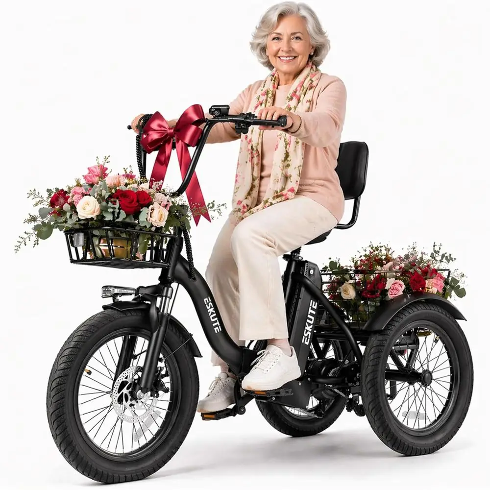 Adults Electric 3-Wheel Bike, 1200W Motor, 624Wh Battery, 18x3.0 Tires, Up to 65 Miles Range, Suitable for Commuting or Parents
Adults Electric 3-Wheel Bike, 1200W Motor, 624Wh Battery, 18x3.0 Tires, Up to 65 Miles Range, Suitable for Commuting or Parents