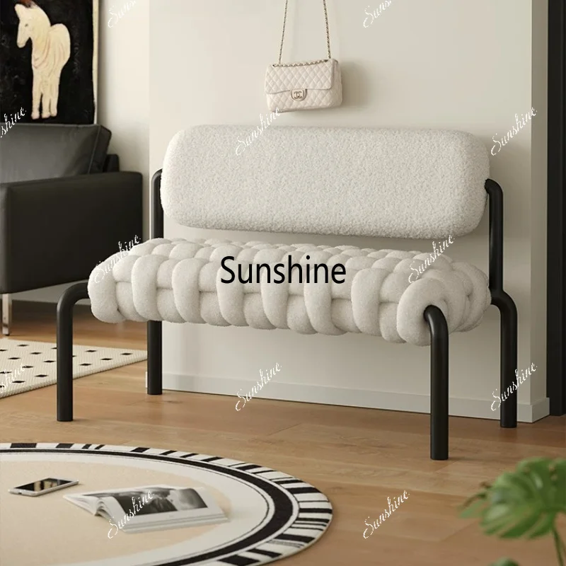 Nordic Cream Bench Home Leisure Bench Soft Bag Back Chair
Nordic Cream Bench Home Leisure Bench Soft Bag Back Chair