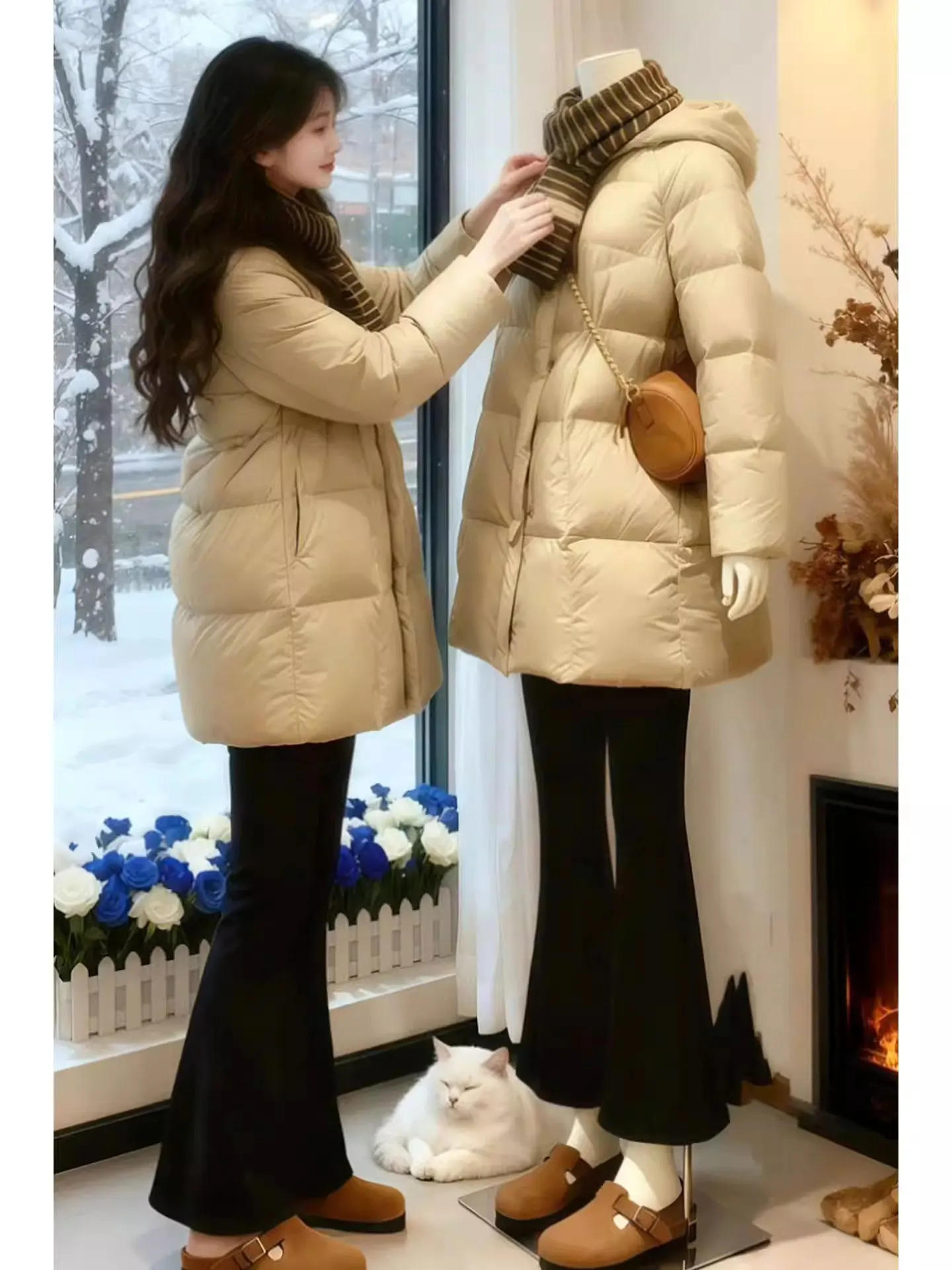 plus Size Korean Style High End Women's Winter Jacket Thickened Warm Long Bread Style down Cotton Coat Loose Fit Commute
plus Size Korean Style High End Women's Winter Jacket Thickened Warm Long Bread Style down Cotton Coat Loose Fit Commute