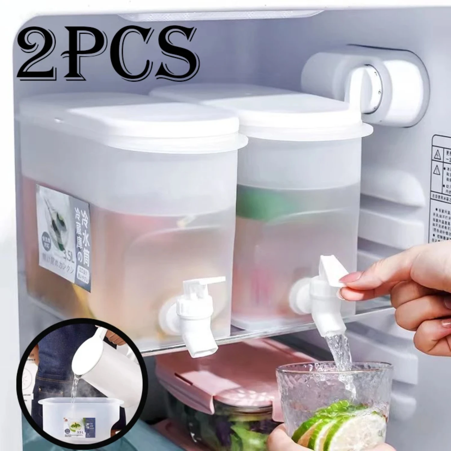 3.5L Large Capacity Cold Water Pitcher Cold Kettle with Faucet In Refrigerator Iced Beverage Dispenser Refrigerator and Spigot
3.5L Large Capacity Cold Water Pitcher Cold Kettle with Faucet In Refrigerator Iced Beverage Dispenser Refrigerator and Spigot