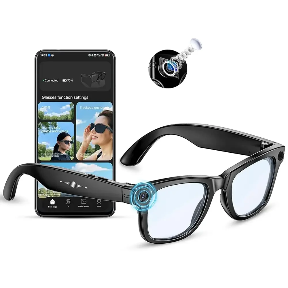 Ailexpress-Free Shipping-AI Smart Glasses 4K HD Camera, BT Call, 800W Anti-Shake Camera Glasses with Video Recording Dual Mic, S
Ailexpress-Free Shipping-AI Smart Glasses 4K HD Camera, BT Call, 800W Anti-Shake Camera Glasses with Video Recording Dual Mic, S