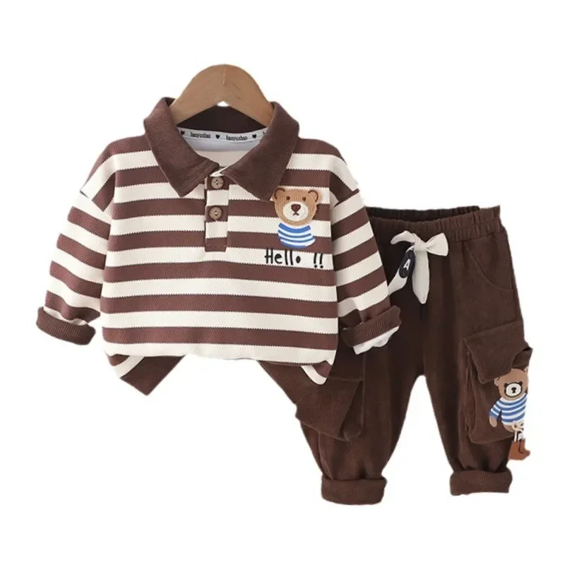 New Spring Autumn Fashion Baby Boys Clothes Suit Children Striped T-Shirt Pants 2Pcs/Set Toddler Casual Costume Kids Tracksuits
New Spring Autumn Fashion Baby Boys Clothes Suit Children Striped T-Shirt Pants 2Pcs/Set Toddler Casual Costume Kids Tracksuits