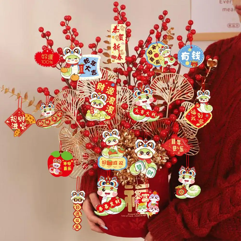 18 Pcs 2025 New Year Hanging Pendants The Year of Snake Auspicious Snake Pendant Fortune Tree Window Car Decoration Pendant
18 Pcs 2025 New Year Hanging Pendants The Year of Snake Auspicious Snake Pendant Fortune Tree Window Car Decoration Pendant