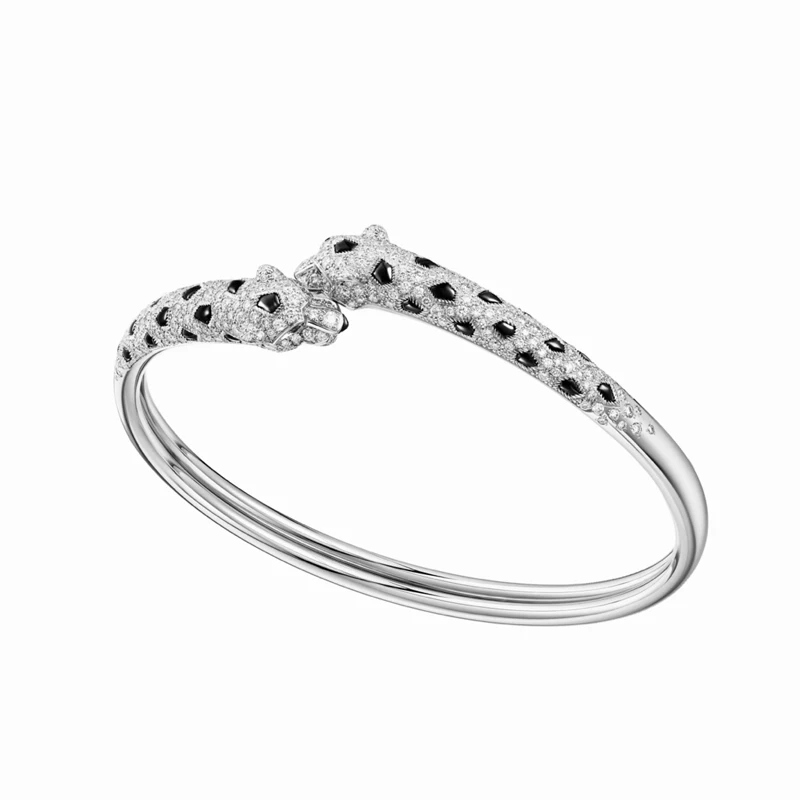New Luxury Brand 925 Sterling Silver Open Bangle Leopard Print Zebra Speckle Cuff Bracelet Cubic Zircon Green Eye Women Jewelry
New Luxury Brand 925 Sterling Silver Open Bangle Leopard Print Zebra Speckle Cuff Bracelet Cubic Zircon Green Eye Women Jewelry