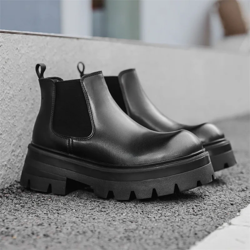 men casual chelsea boots black trendy autumn winter shoes cowboy genuine leather boot punk rock dress cool platform ankle botas
men casual chelsea boots black trendy autumn winter shoes cowboy genuine leather boot punk rock dress cool platform ankle botas