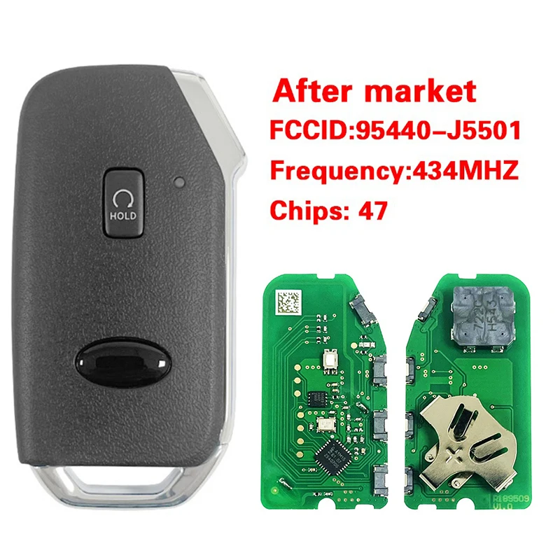 CN051187 Aftermarket 5-кнопочный смарт-ключ FCC 95440-J5501 47 чип 433 МГц без ключа для Kia Stinger 2022
CN051187 Aftermarket 5-кнопочный смарт-ключ FCC 95440-J5501 47 чип 433 МГц без ключа для Kia Stinger 2022