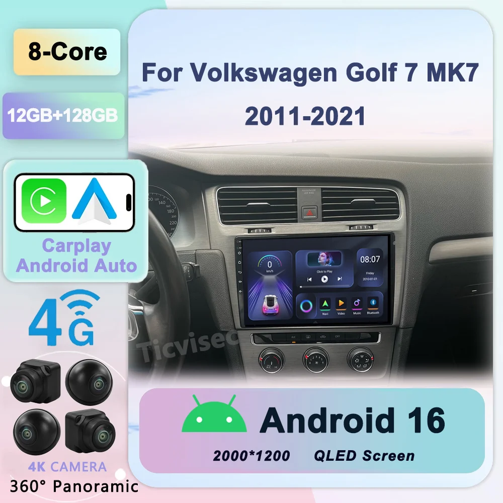 For Volkswagen VW Golf 7 MK7 GTI 2011-2021 Car Radio Carplay HD Multimedia Android 10 Auto Qualcomm GPS Stereo Video Player 2din
For Volkswagen VW Golf 7 MK7 GTI 2011-2021 Car Radio Carplay HD Multimedia Android 10 Auto Qualcomm GPS Stereo Video Player 2din