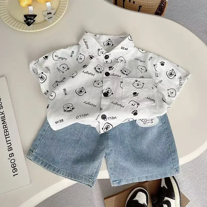 Summer Boys Lapel Neck Casual Two-piece Outfit
Summer Boys Lapel Neck Casual Two-piece Outfit