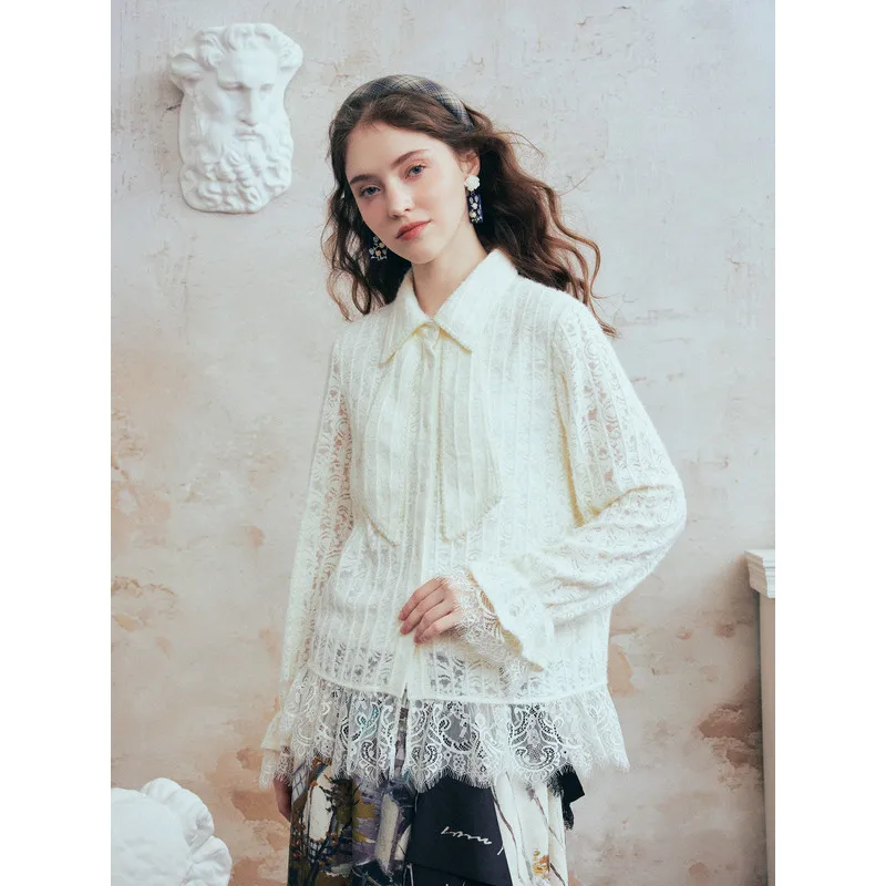 Whispering Clouds 2026 Summer Hollow Lace Long Sleeve Blouse for Women
Whispering Clouds 2026 Summer Hollow Lace Long Sleeve Blouse for Women