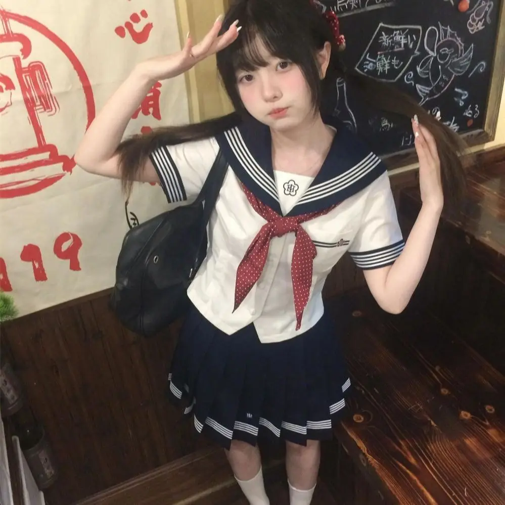 Православная оригинальная униформа Jk, женский натуральный матросский костюм с короткими рукавами, академический костюм JK, японский водный нефрит, летний полный комплект
Православная оригинальная униформа Jk, женский натуральный матросский костюм с короткими рукавами, академический костюм JK, японский водный нефрит, летний полный комплект