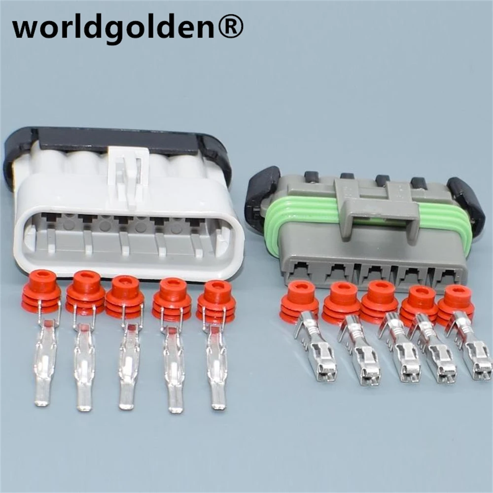 worldgolden 5 Pin way Automotive Male or Female Wiring Plug Grey Connector plug for Buick Chevrolet 1218-6400 12084891
worldgolden 5 Pin way Automotive Male or Female Wiring Plug Grey Connector plug for Buick Chevrolet 1218-6400 12084891