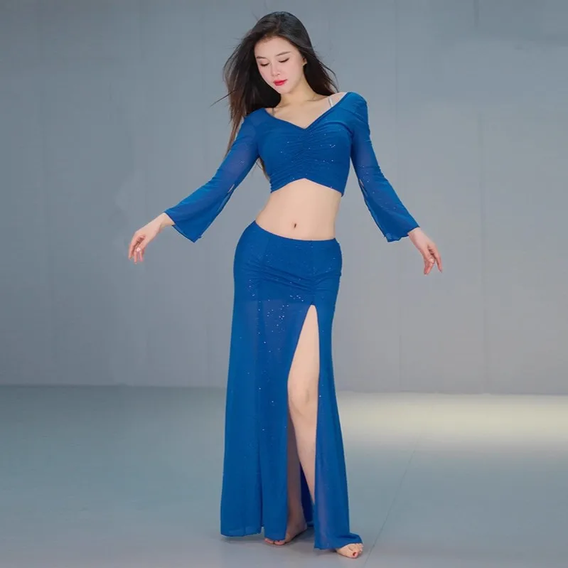 New Belly Dance Practice Dress Set Oriental Dance Indian Dance Performance Dress Mesh Dress
New Belly Dance Practice Dress Set Oriental Dance Indian Dance Performance Dress Mesh Dress