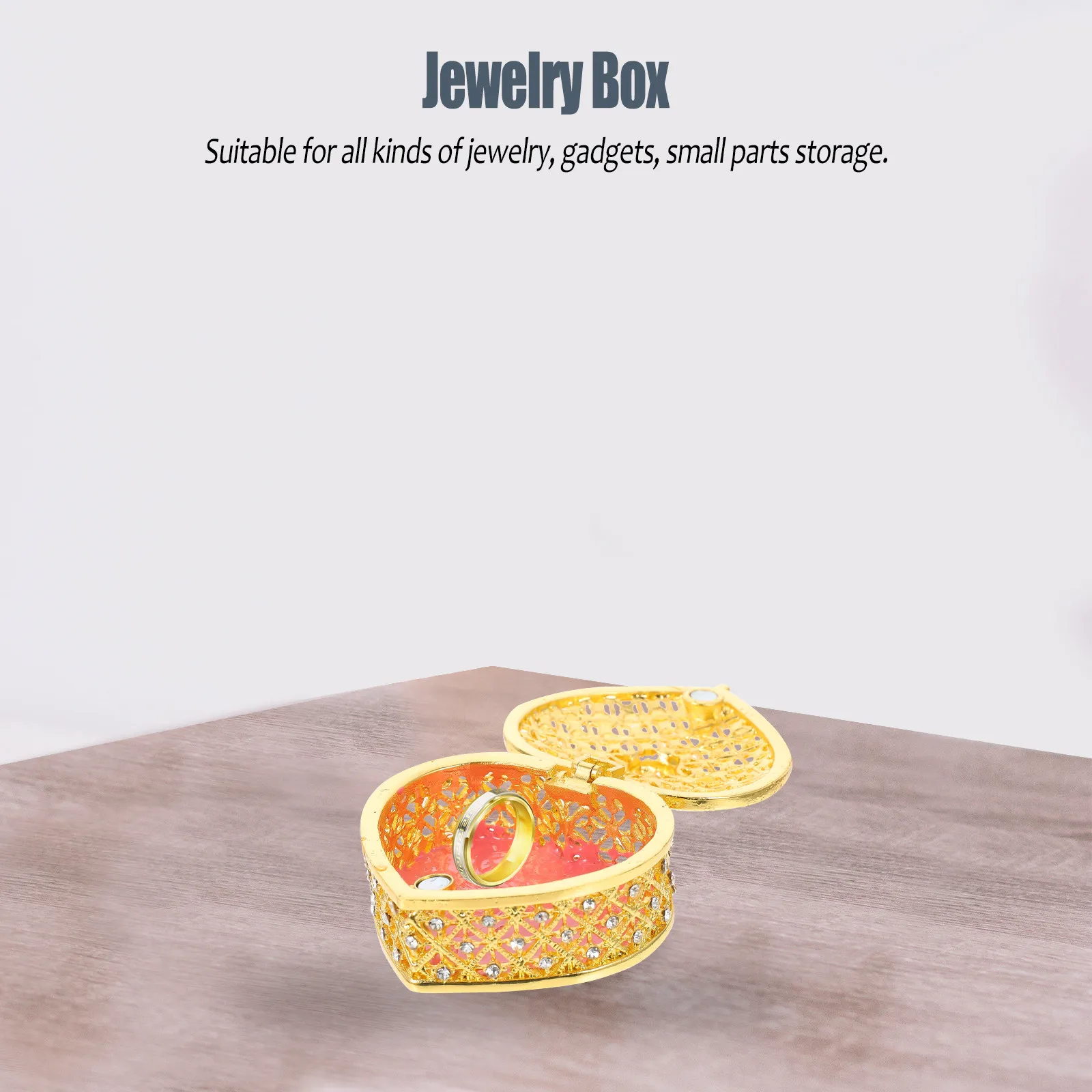 Exquisite Heart-Shaped Jewelry Box Desktop Decorative Storage Case for Necklaces Bracelets Earrings Household Dresser Adornment
Exquisite Heart-Shaped Jewelry Box Desktop Decorative Storage Case for Necklaces Bracelets Earrings Household Dresser Adornment