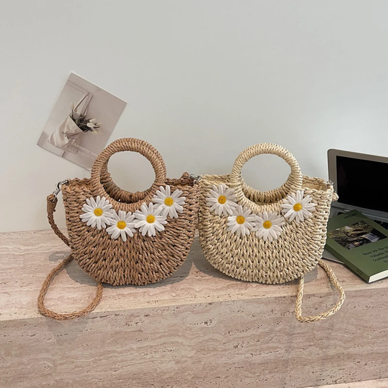 Women's Large Capacity Handwoven Straw Rattan Half-Moon Beach Handbag Summer Hollow out Crossbody Shoulder Bag
Women's Large Capacity Handwoven Straw Rattan Half-Moon Beach Handbag Summer Hollow out Crossbody Shoulder Bag