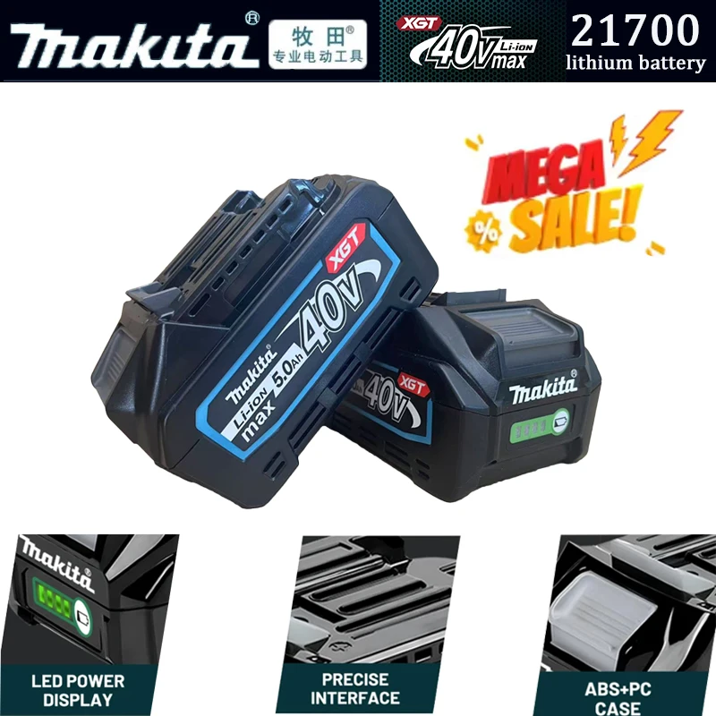 Original Makita 40V MAX XGT 21700 lithium-ion battery 5.0AH rechargeable toolbattery BL4020 BL4025 BL4040 BL4050 BL4080
Original Makita 40V MAX XGT 21700 lithium-ion battery 5.0AH rechargeable toolbattery BL4020 BL4025 BL4040 BL4050 BL4080