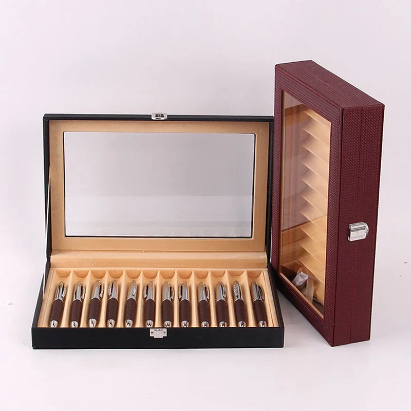 Wooden Pen Display Storage Case, 12 Pens Capacity, Fountain Pen Collector Organizer Box with Transparent Window
Wooden Pen Display Storage Case, 12 Pens Capacity, Fountain Pen Collector Organizer Box with Transparent Window