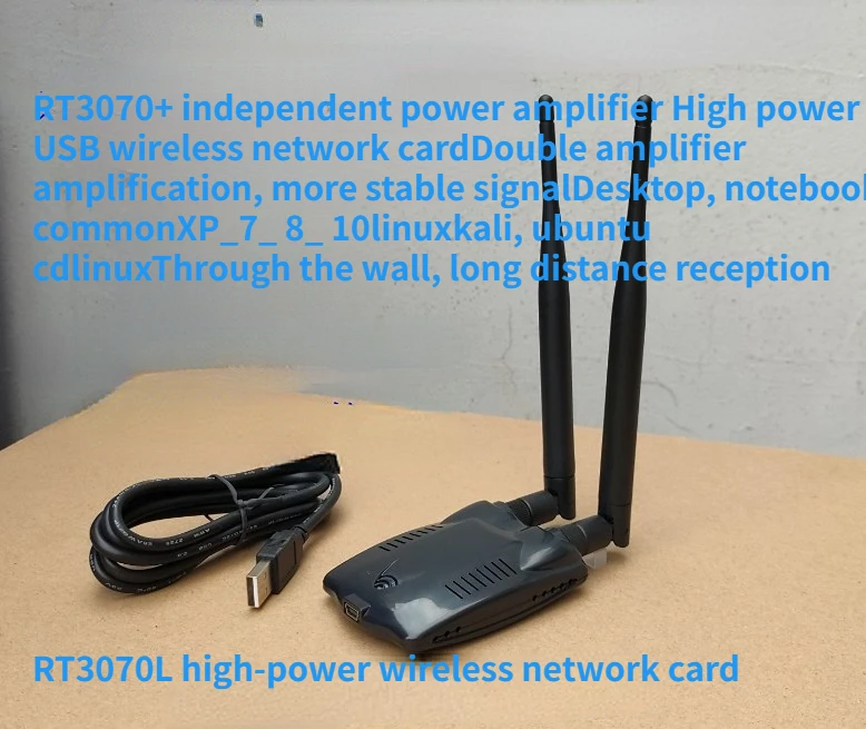 RT3070L Dual Antenna High-power USB Wireless Network Card Desktop Notebook General Signal Stronger and More Stable
RT3070L Dual Antenna High-power USB Wireless Network Card Desktop Notebook General Signal Stronger and More Stable