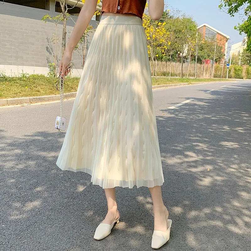 2024 New Summer Elegant Tulle Mesh Skirt Women's Clothing Spring Autumn Skirts Elastic High Waist Slim A-line Pleated Skirt A592
2024 New Summer Elegant Tulle Mesh Skirt Women's Clothing Spring Autumn Skirts Elastic High Waist Slim A-line Pleated Skirt A592