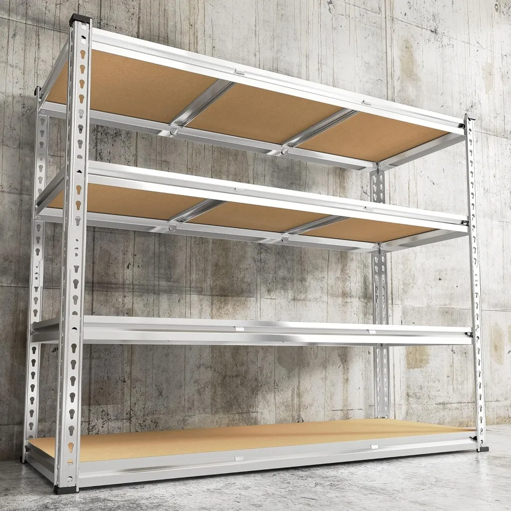Garage Shelving, 4 Tier Storage Shelves Load 2000LBS, Adjustable Garage Shelving Heavy Duty, Metal Shelves Unit for Basem
Garage Shelving, 4 Tier Storage Shelves Load 2000LBS, Adjustable Garage Shelving Heavy Duty, Metal Shelves Unit for Basem
