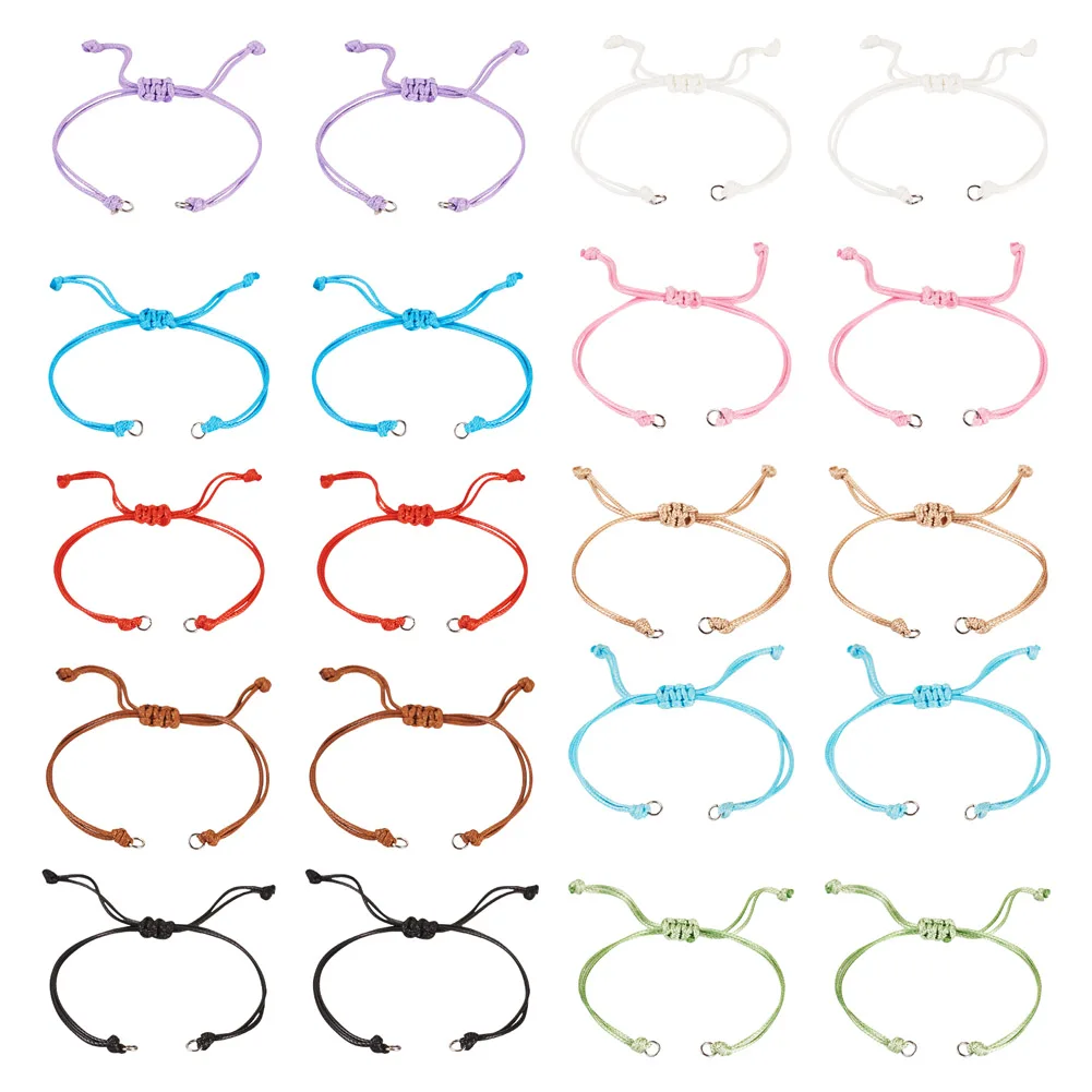 50Pcs Adjustable Waxed Polyester Cord Bracelet Making Braided Bracelet Rope for DIY Friendship Bracelet Crafts Jewelry Making
50Pcs Adjustable Waxed Polyester Cord Bracelet Making Braided Bracelet Rope for DIY Friendship Bracelet Crafts Jewelry Making