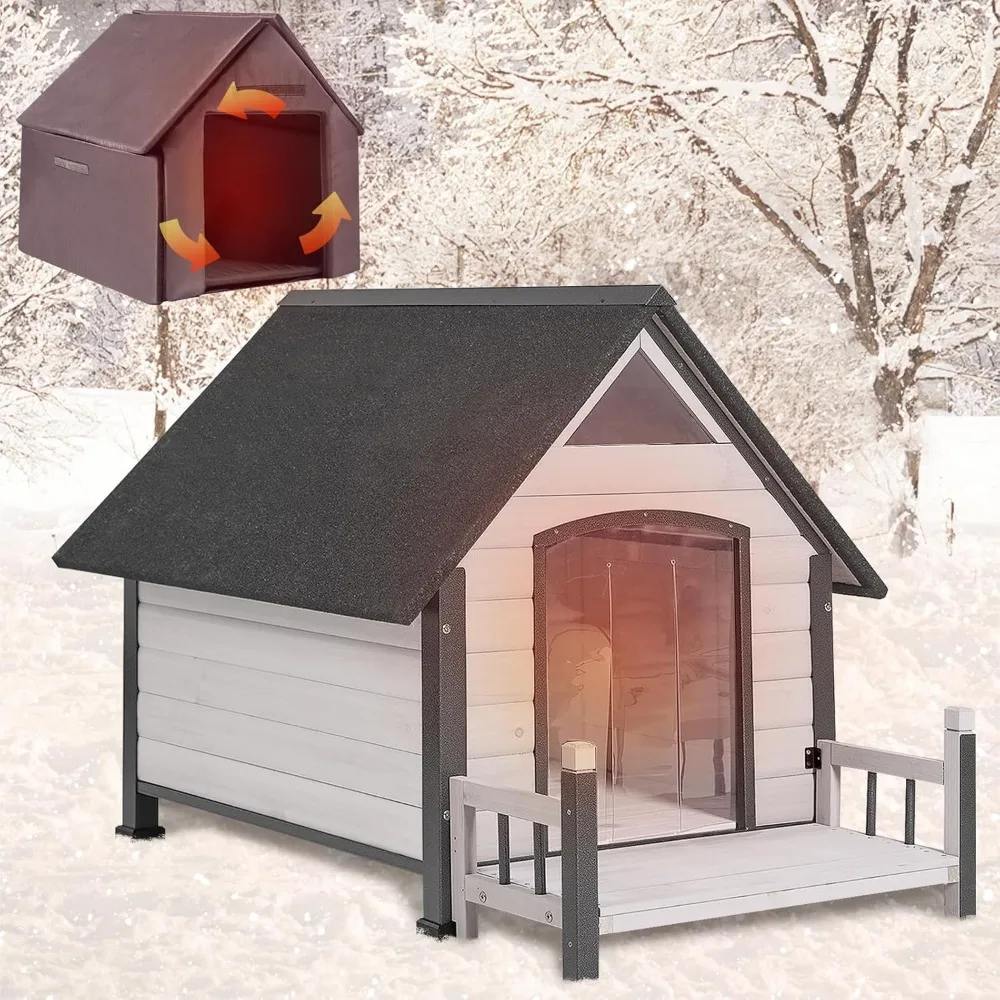 Dog House Outdoor with Liner for Winter 100% Insulated Dog Kennel for Small Medium Large Dogs, Metal Frame
Dog House Outdoor with Liner for Winter 100% Insulated Dog Kennel for Small Medium Large Dogs, Metal Frame