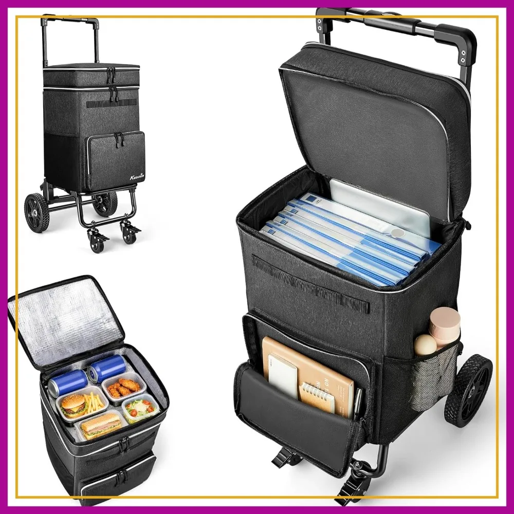 2 in 1 Rolling Teacher Bag with Detachable Trolley, 250LBS Rolling Tote, Fits 18" Laptop, 4 Big Wheels with Brake
2 in 1 Rolling Teacher Bag with Detachable Trolley, 250LBS Rolling Tote, Fits 18" Laptop, 4 Big Wheels with Brake
