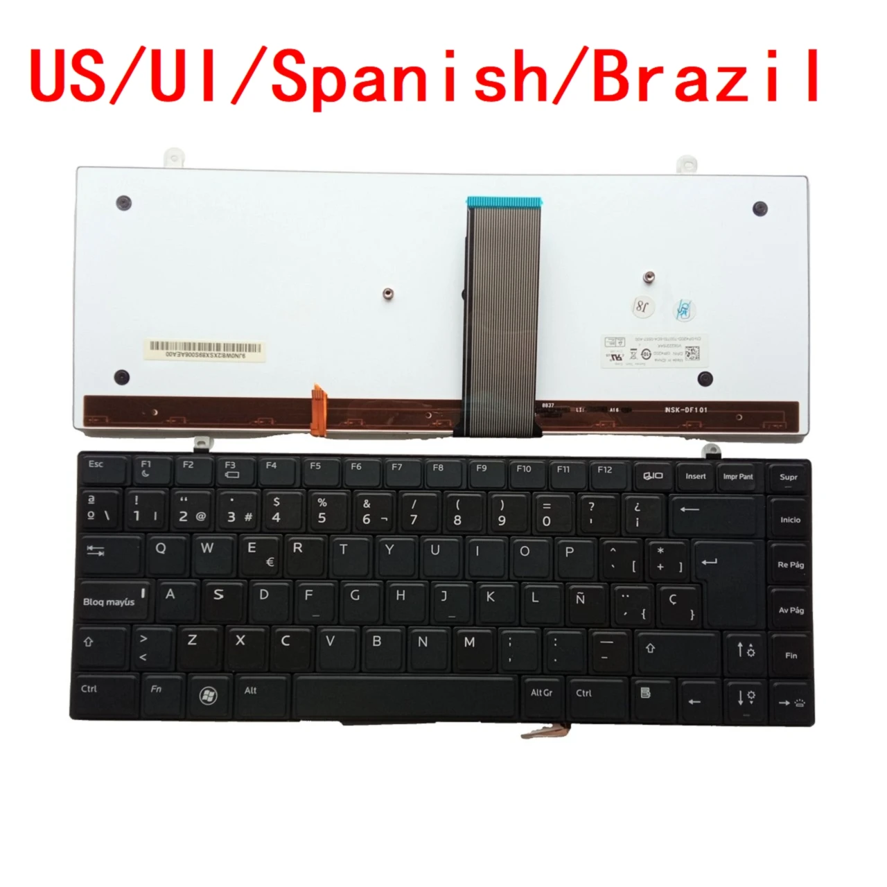 New US UI Spanish Brazil Laptop Backlit Keyboard For Dell Studio XPS 13 16 1340 1640 Notebook PC Replacement
New US UI Spanish Brazil Laptop Backlit Keyboard For Dell Studio XPS 13 16 1340 1640 Notebook PC Replacement