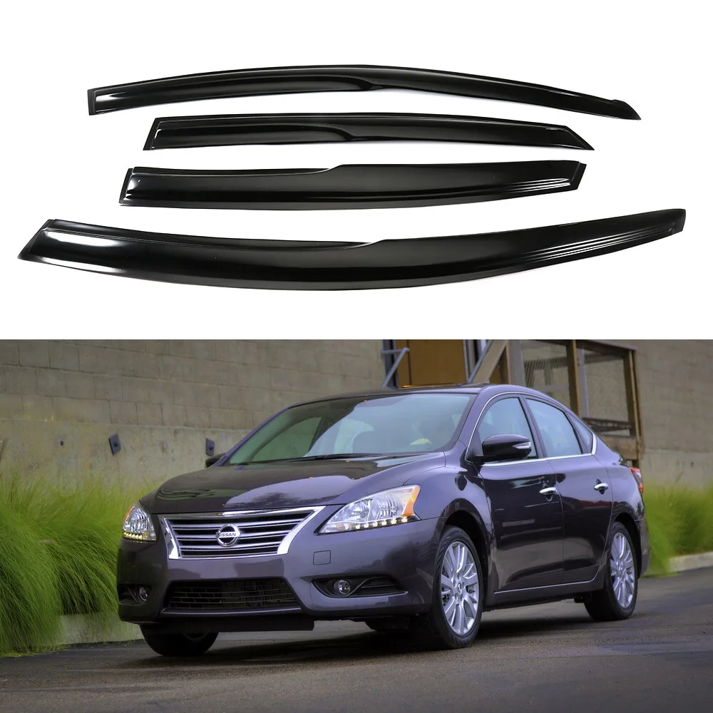 For Nissan Sentra 4-Door Sedan 2013-2019 / Nissan Sylphy 4-Door Sedan 2012-2019 Wind Deflectors Tinted 4pcs Set Window Visor Sun Rain Vent Guards with Drain Channels 1.5MM Thick
For Nissan Sentra 4-Door Sedan 2013-2019 / Nissan Sylphy 4-Door Sedan 2012-2019 Wind Deflectors Tinted 4pcs Set Window Visor Sun Rain Vent Guards with Drain Channels 1.5MM Thick