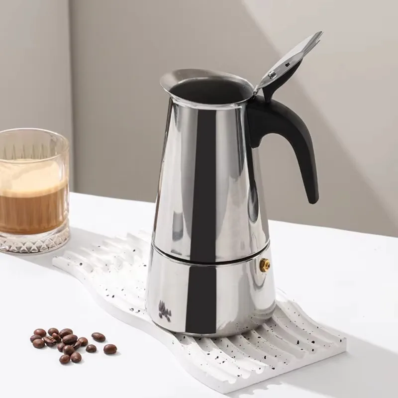 Кофеварка Мока из нержавеющей стали на 2/4/6/9 чашек для эспрессо, латте, кофе на плите, с фильтром, для кухни
Кофеварка Мока из нержавеющей стали на 2/4/6/9 чашек для эспрессо, латте, кофе на плите, с фильтром, для кухни