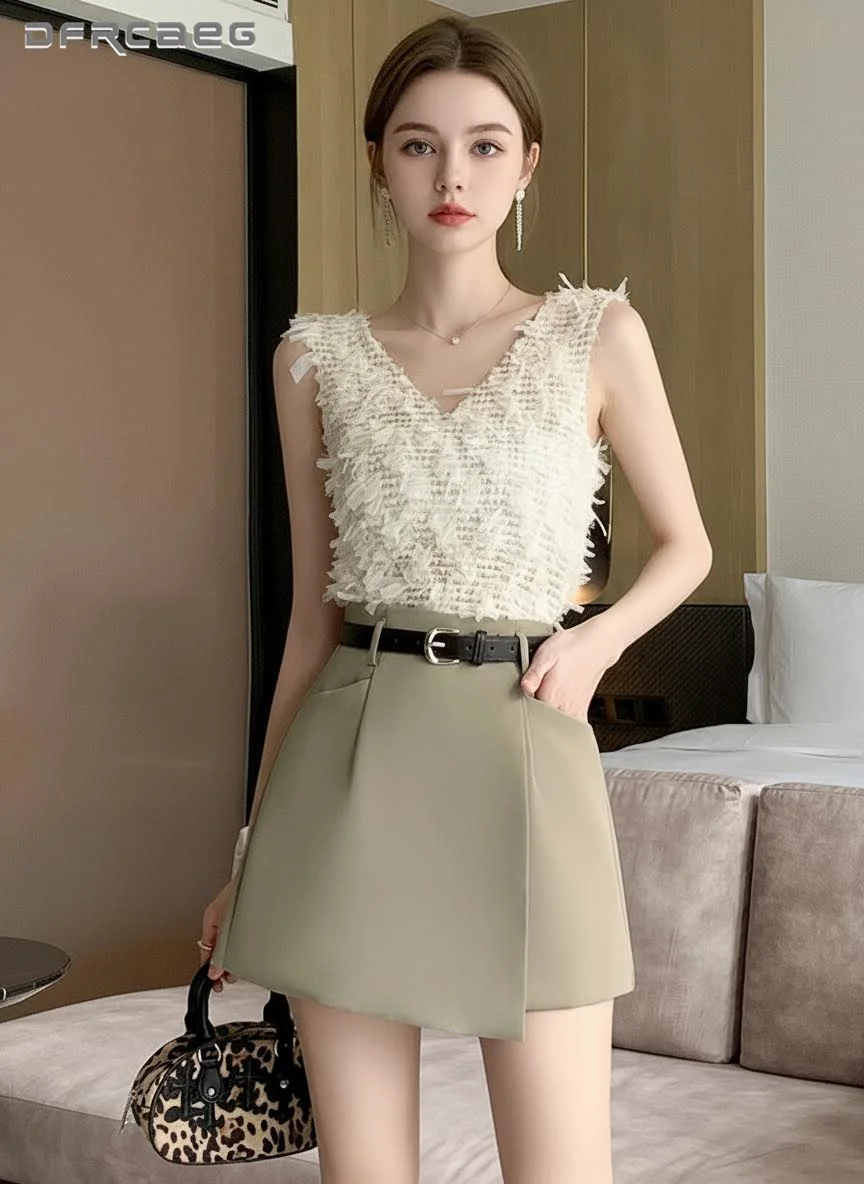 New Arrival Women's Irregular Suit Skirt Shorts Spring Summer High-Waisted Wide-Leg Short Skirt Pants With Belt
New Arrival Women's Irregular Suit Skirt Shorts Spring Summer High-Waisted Wide-Leg Short Skirt Pants With Belt