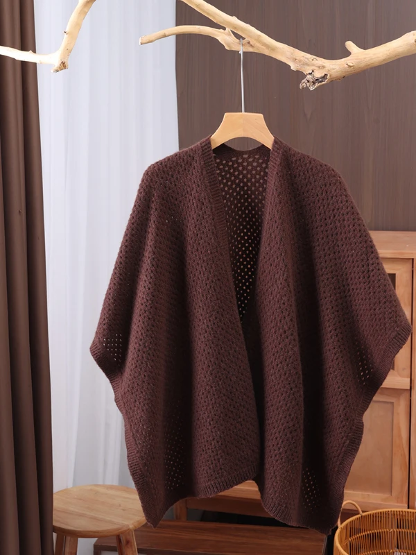 Women's Woolen Knitted Open Cardigan oulder Wrap Autumn Winter New Sle V-Ne Hollow out Design Warm And Loose Outerwear
Women's Woolen Knitted Open Cardigan oulder Wrap Autumn Winter New Sle V-Ne Hollow out Design Warm And Loose Outerwear