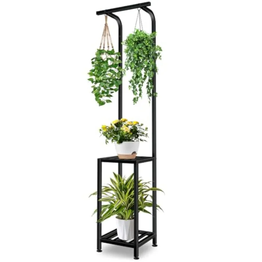 Plant Stand Indoor Outdoor, 65" Tall Plant Stand Outdoor 3 Tiered Hanging Plant Shelf Heavy Duty Flower Stand Multiple Plant Me
Plant Stand Indoor Outdoor, 65" Tall Plant Stand Outdoor 3 Tiered Hanging Plant Shelf Heavy Duty Flower Stand Multiple Plant Me
