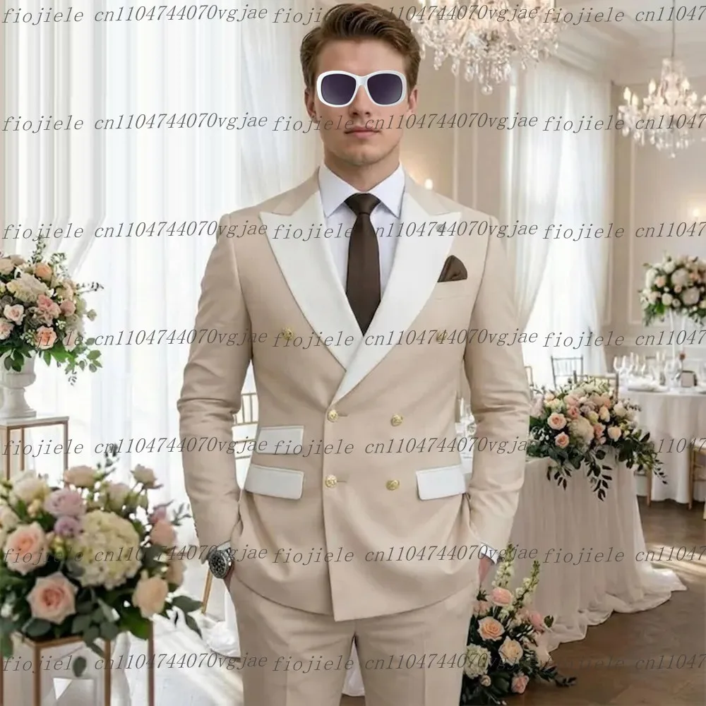 New White And Beige Men Suit Formal Wedding Party Groom Groomsman Business Prom Male Tuxedos 2 Piece Set Jacket Pants
New White And Beige Men Suit Formal Wedding Party Groom Groomsman Business Prom Male Tuxedos 2 Piece Set Jacket Pants