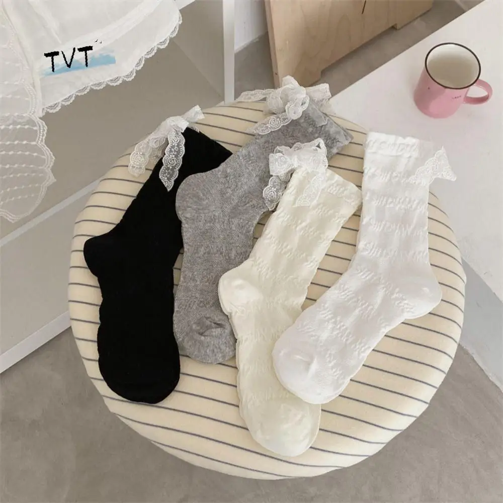 3Pairs Cute Ruffle Lace Bow Socks Thin Ins Style Mid Tube Socks Female Hosiery Lolita Sweet Socks Women Streetwear
3Pairs Cute Ruffle Lace Bow Socks Thin Ins Style Mid Tube Socks Female Hosiery Lolita Sweet Socks Women Streetwear