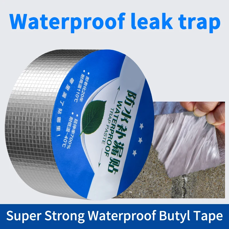 5m Butyl Rubber Waterproof Tape Anti-Ultraviolet Composite PET Aluminum Foil Roof Repair High Temperature Repair Crack Pipe
5m Butyl Rubber Waterproof Tape Anti-Ultraviolet Composite PET Aluminum Foil Roof Repair High Temperature Repair Crack Pipe