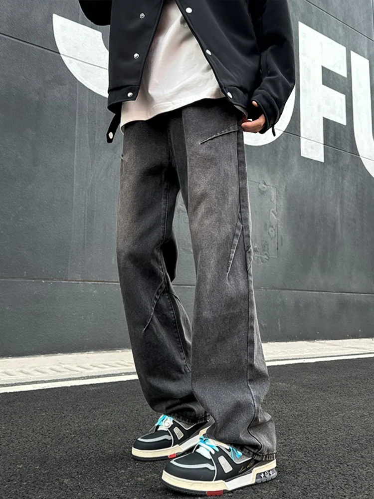 Retro American Washed Jeans Men's Spring Autumn Thin Loose Wide Leg Long Pants Casual High Street Bell Bottoms
Retro American Washed Jeans Men's Spring Autumn Thin Loose Wide Leg Long Pants Casual High Street Bell Bottoms